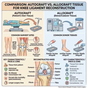 Autograft vs Allograft illustration