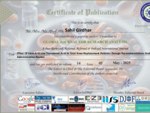 DR SAHIL GIRDAR CERTIFICATE