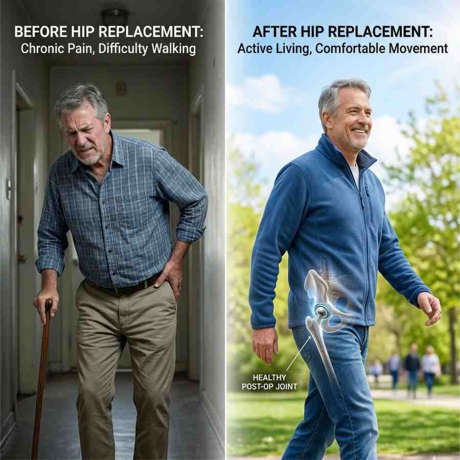 Result Outcome Before vs After Transformation hip surgery