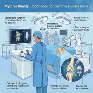 Robot is doing surgery alone