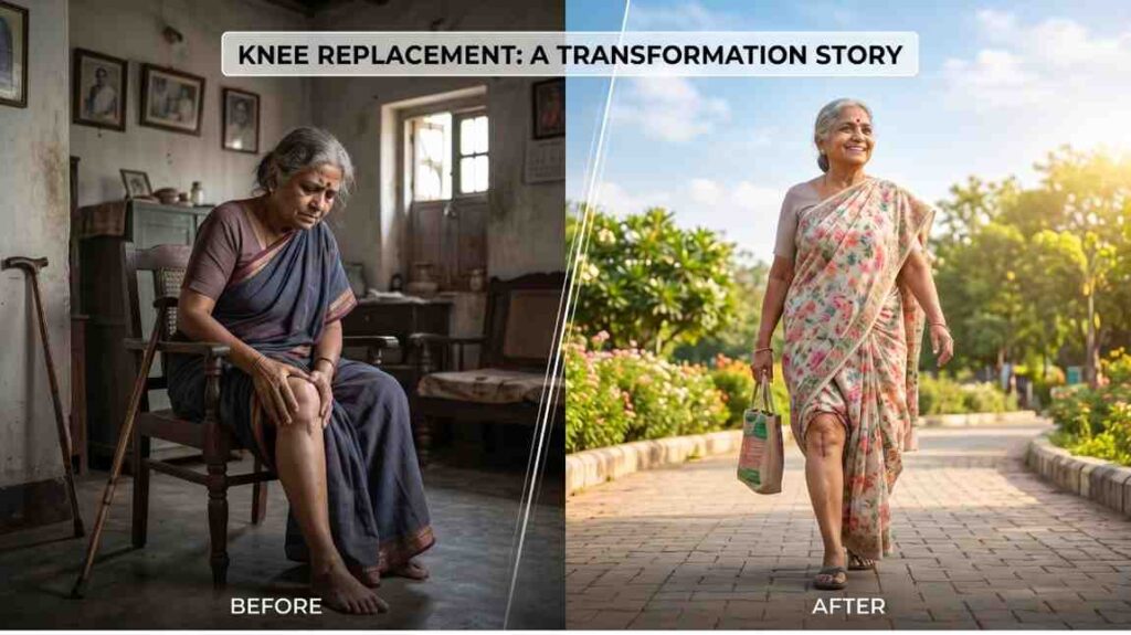 Before vs After Transformation - knee replacement surgery