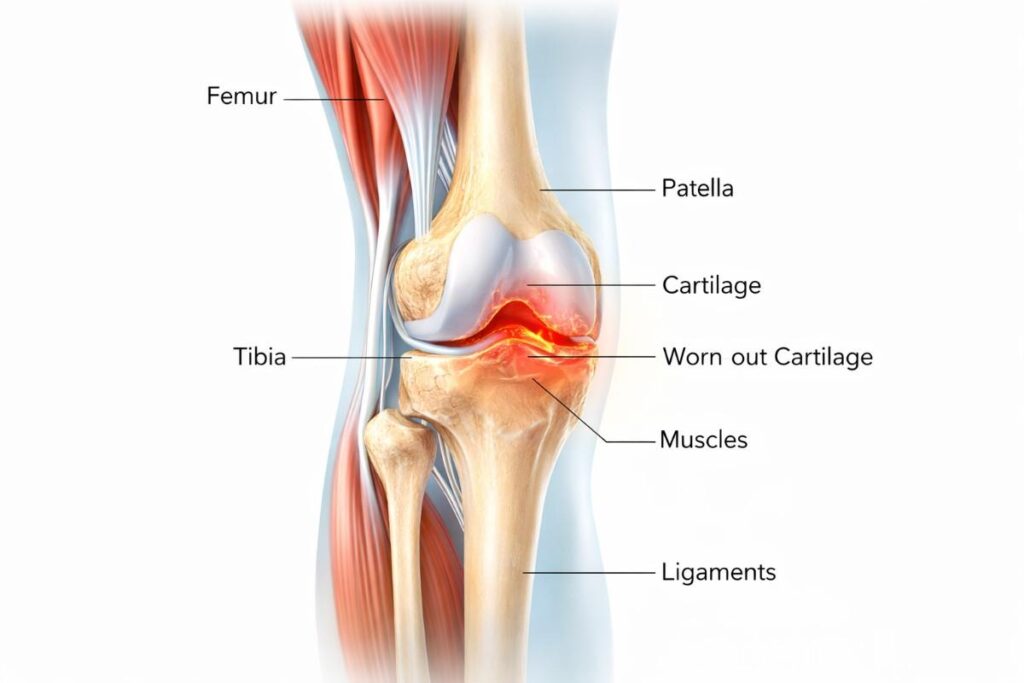 घुटनों के दर्द के मुख्य कारण