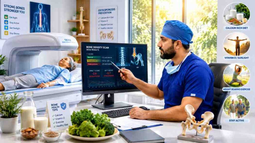 Bone density test for osteoporosis and prevention tips